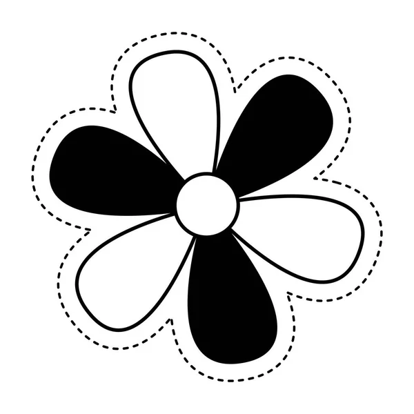 Mignon fleur isolé icône — Image vectorielle