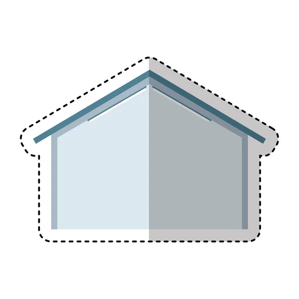 Magazijn gebouw geïsoleerde pictogram — Stockvector