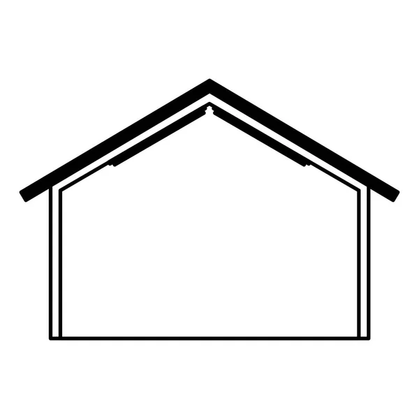 Ikona izolované budovy skladu — Stockový vektor