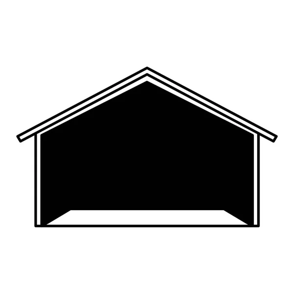 Warehouse building isolated icon — Stock Vector