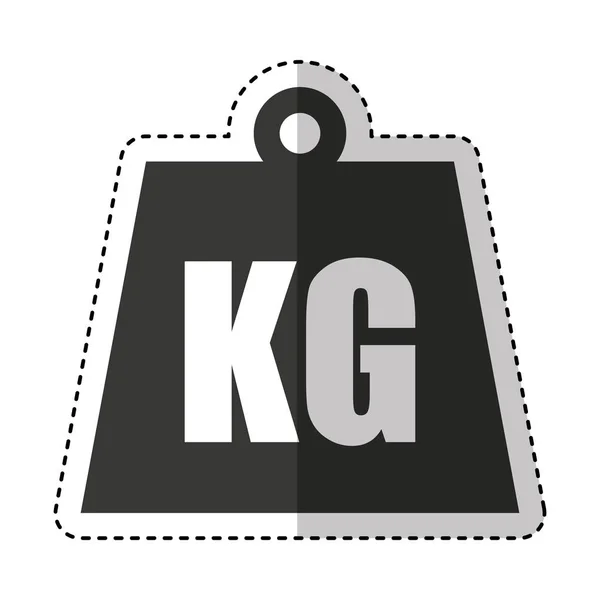 Kg weight isolated icon — Stock Vector