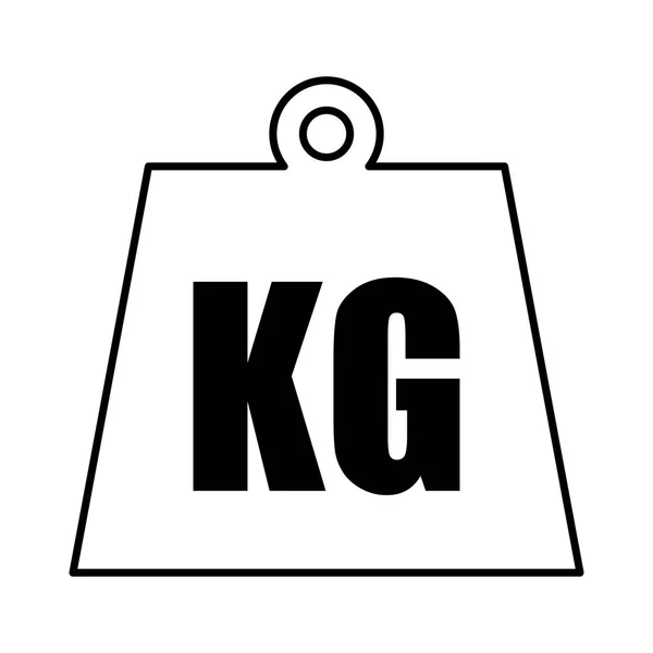 Kg weight isolated icon — Stock Vector