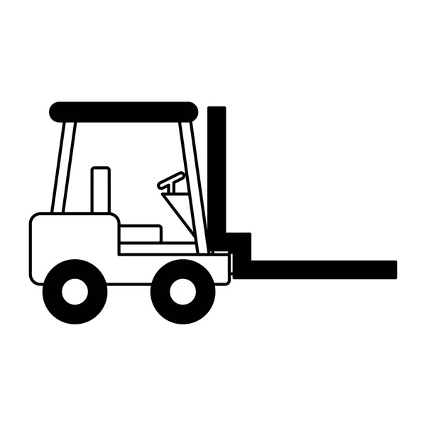 Forklift machine logistic icon — Stock Vector