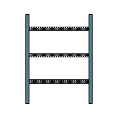 Lojistik raf izole simgesi