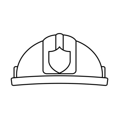 kask itfaiyeci izole simgesi