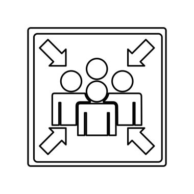 Meeting point sign icon clipart