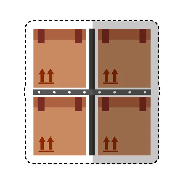 Carton boxes packing icon — Stock Vector