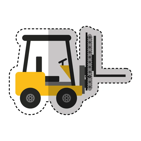 Wózki widłowe maszyny logistyczne ikona — Wektor stockowy