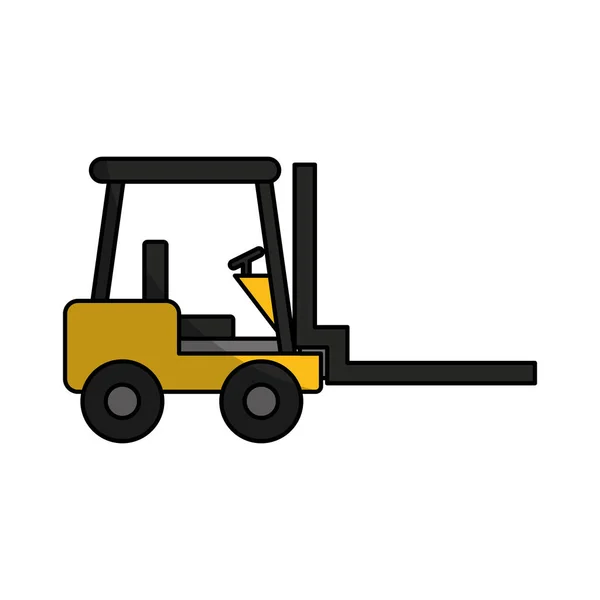 Forklift machine logistic icon — Stock Vector