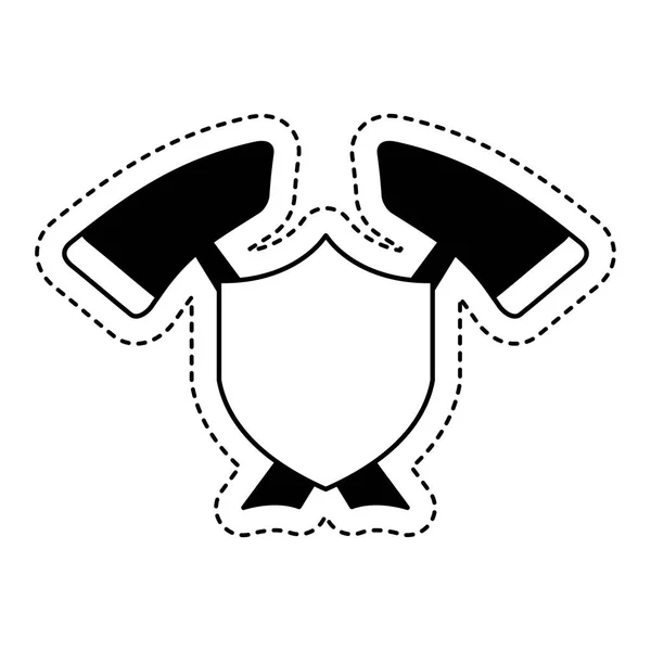 Вогнепальний щит ізольована ікона — стоковий вектор