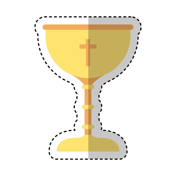 Chalice first communion icon — Stock Vector