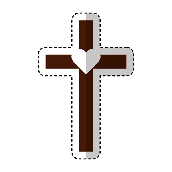 Cross first communion icon — Stock Vector