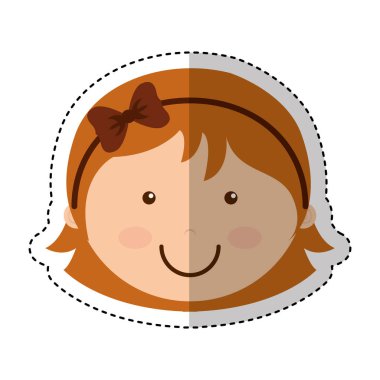 sevimli küçük kız karakter