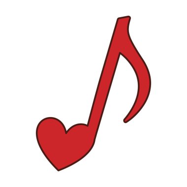 müzik Not kalp ile