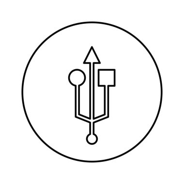 USB sembolü izole simgesi