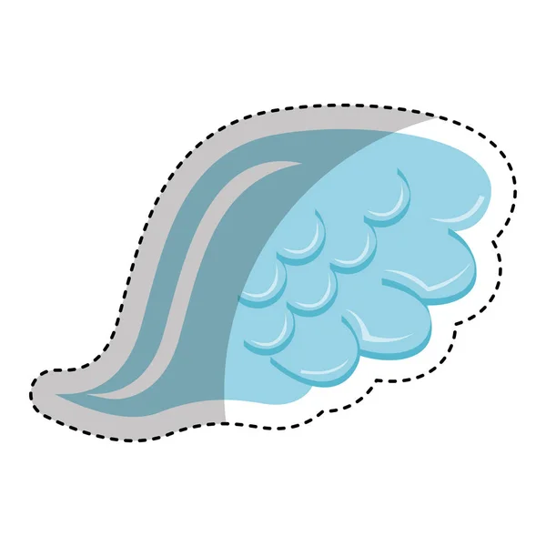 Angel wing isolated icon — Stock Vector
