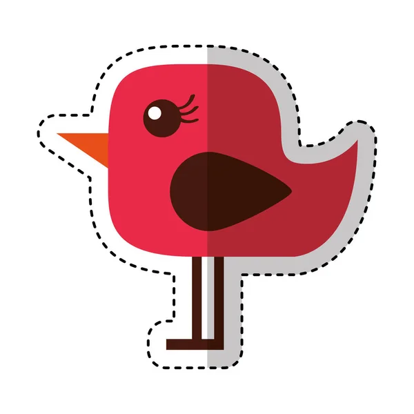 Cute bird isolated icon — Stock Vector