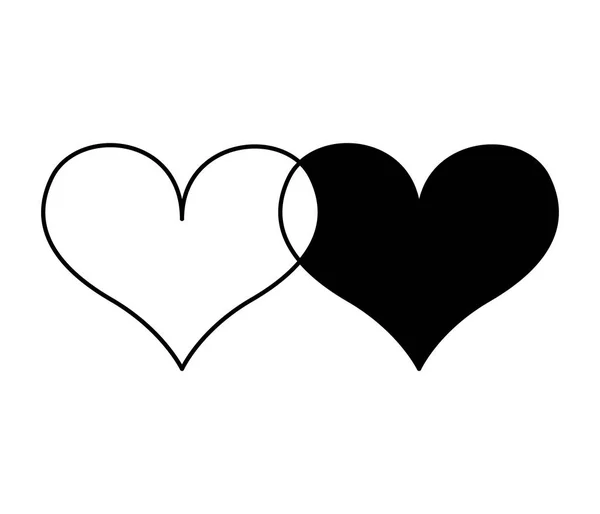 Amore del cuore icona romantica — Vettoriale Stock