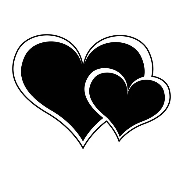 Corazón amor romántico icono — Archivo Imágenes Vectoriales