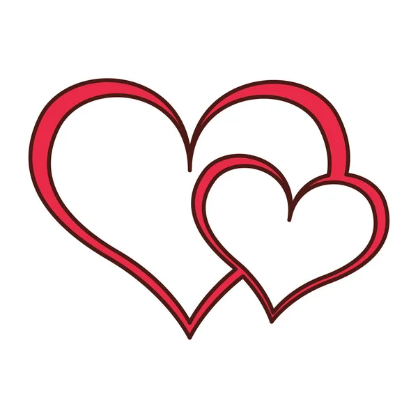 Heart love romantic icon — Stock Vector