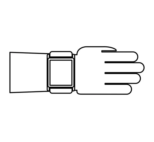 Smartwatch gadget isolated icon — Stock Vector