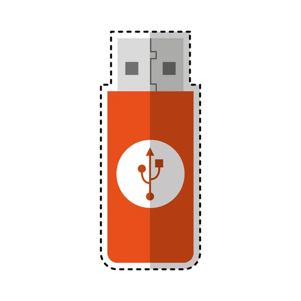 Usb memory isolated icon — Stock Vector