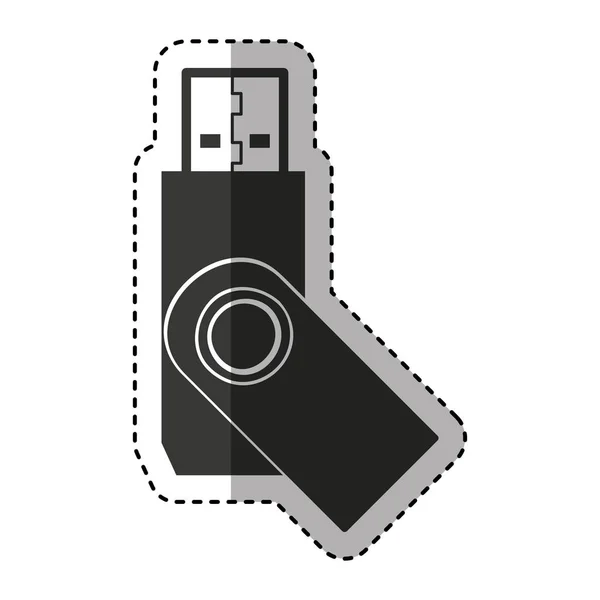 USB-minne isolerade ikonen — Stock vektor