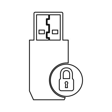 USB bellek izole simgesi