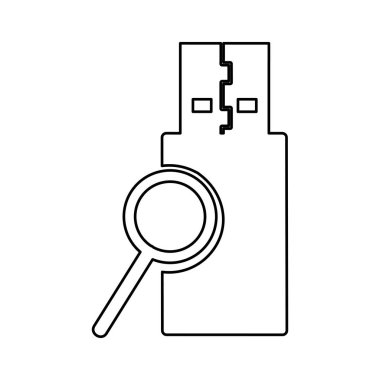 USB bellek izole simgesi