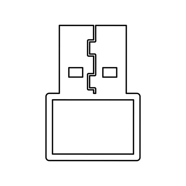 USB-minne isolerade ikonen — Stock vektor