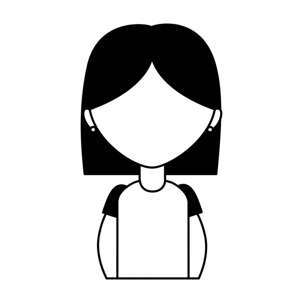 Jeune femme avatar personnage — Image vectorielle