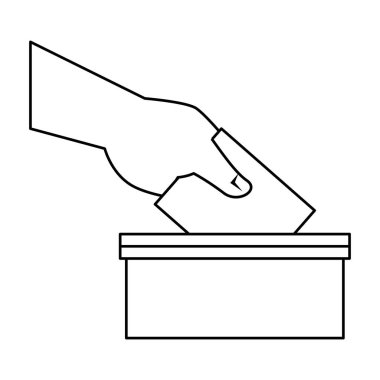 seçim urn izole simgesi