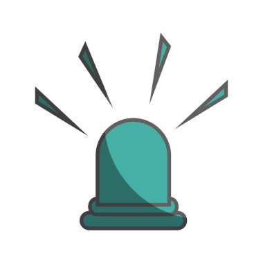 Alarm siren izole simgesi