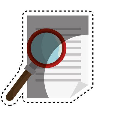 Büyüteçle birlikte belge