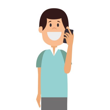 adam avatar karakter ile smartphone