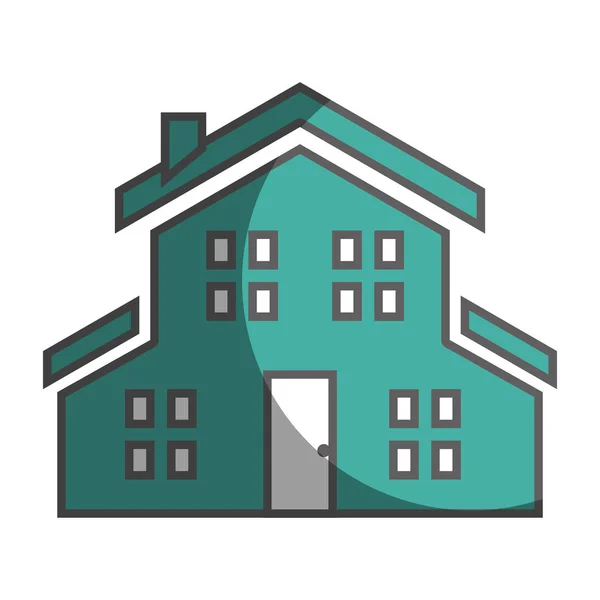 Casa exterior icono aislado — Vector de stock