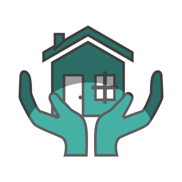 Ikone der Hausratversicherung — Stockvektor