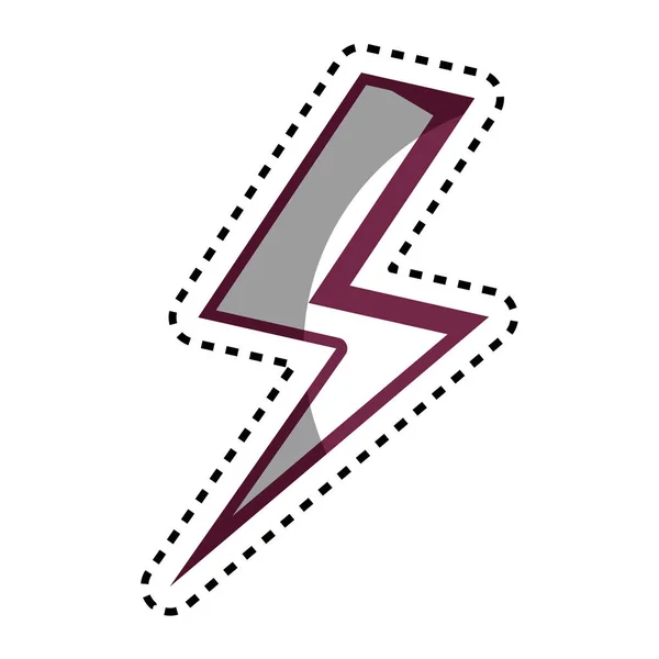 Rayo energía aislado icono — Vector de stock