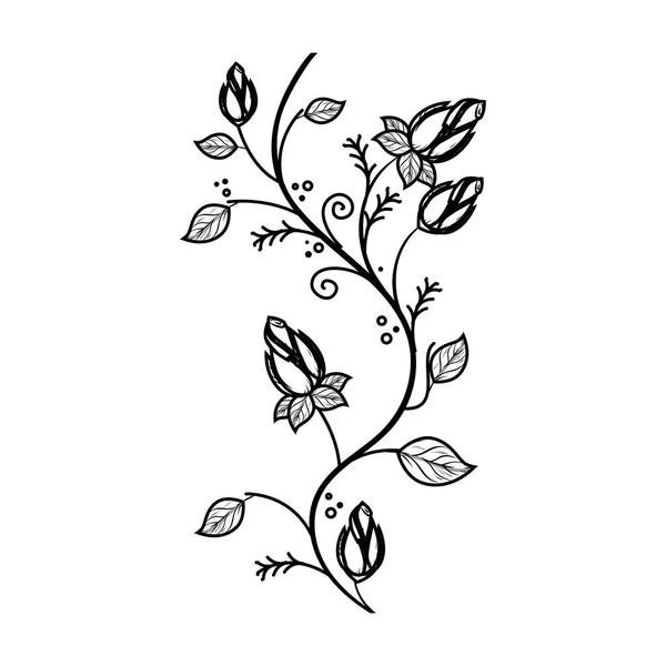 Decoratieve bloem geïsoleerde pictogram — Stockvector