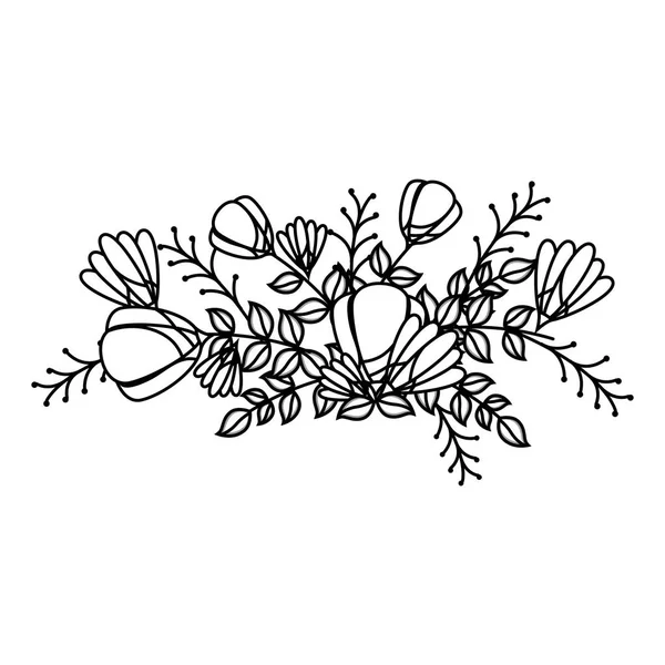 Dekoratif çiçek izole simgesi — Stok Vektör