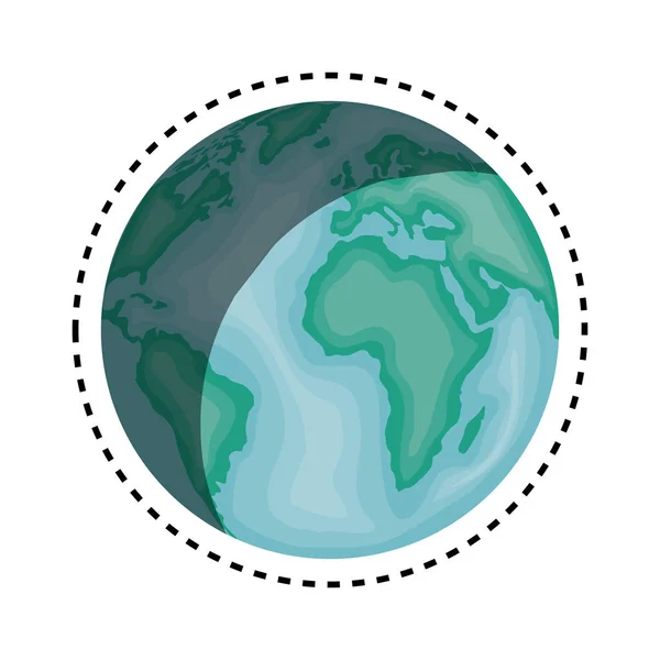 World planet earth isolated icon — Stock Vector
