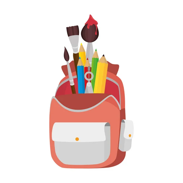 Icône d'équipement sac école — Image vectorielle
