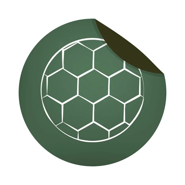 Voetbal ballon geïsoleerde pictogram — Stockvector