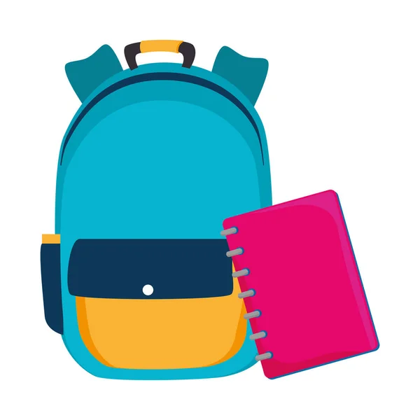 School bag equipment icon — Stock Vector