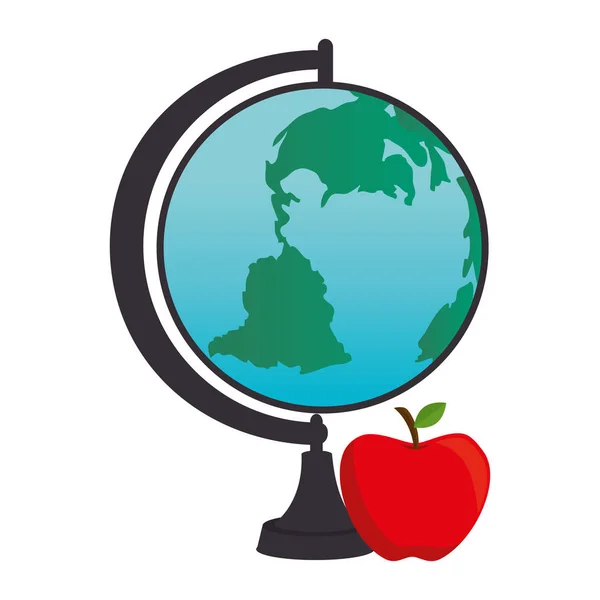 Gezegen Dünya'ya okul tedarik — Stok Vektör
