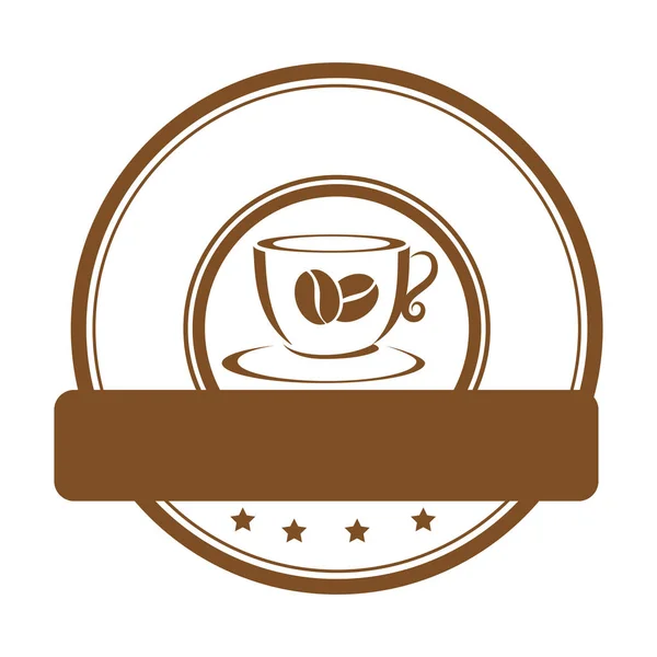 Taza de café bebida aislado icono — Vector de stock