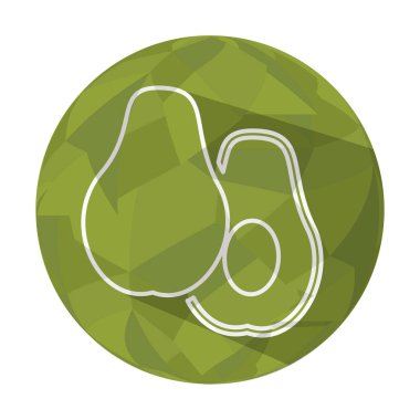 Avokado taze sebze simgesi