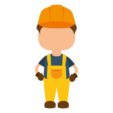 Tamirci karakter çalışma simgesi
