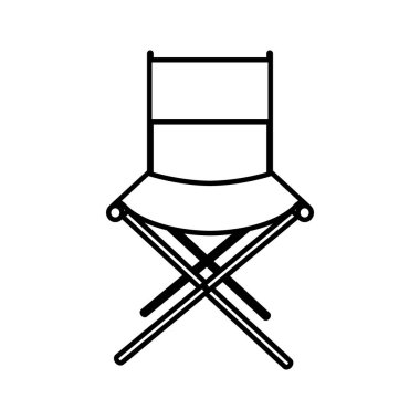 yönetmen koltuğu izole simgesi