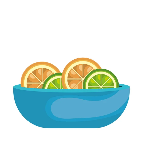 Orange fresh fruit isolated icon — стоковый вектор